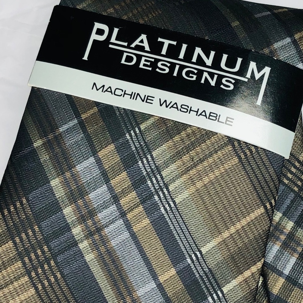 3/$15 Platinum Designs Tie wash tartan madras NEW